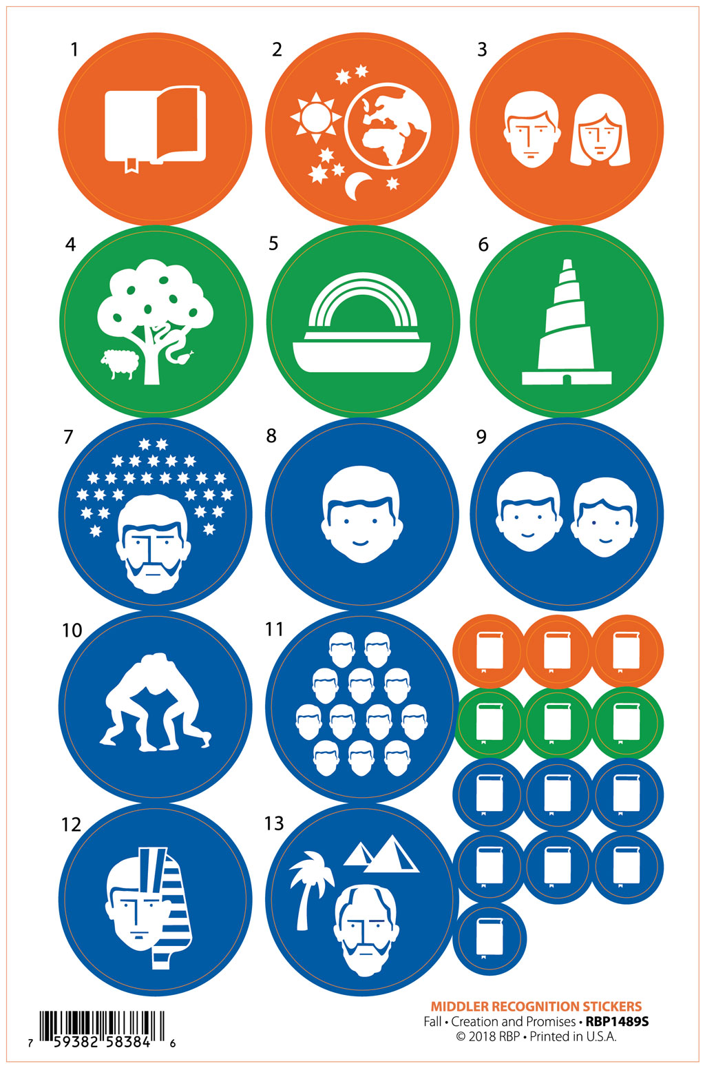 Middler Recognition Stickers <br>Fall Year 1