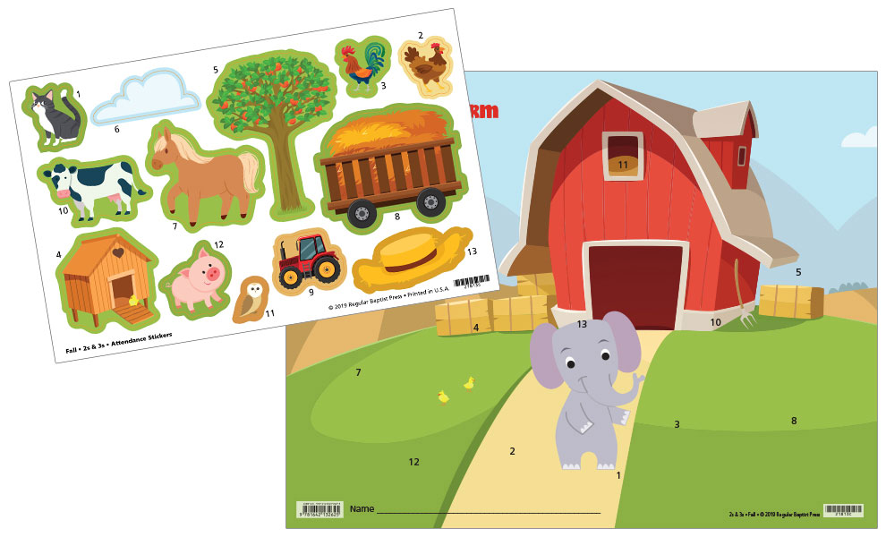 2s & 3s Attendance Charts and Stickers <br>Fall 2025