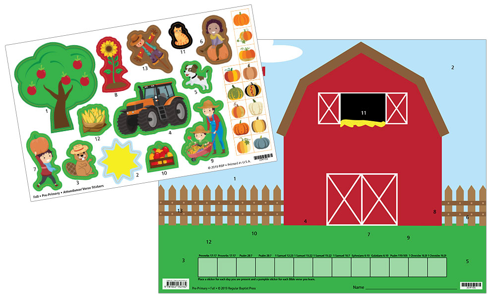 Pre-Primary Attendance Charts and Stickers <br>Fall 2025